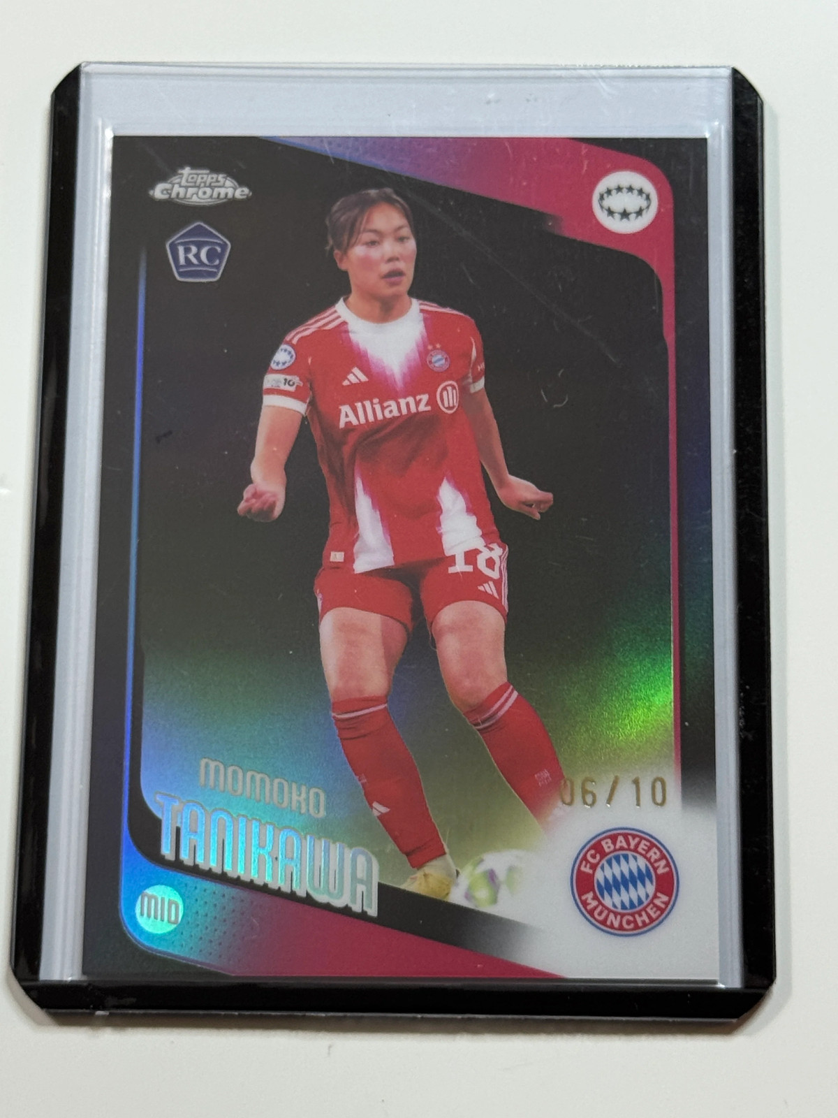 2025-26 Topps Chrome Women’s UWCL True Black #13 Momoko Tanikawa Rookie 06/10