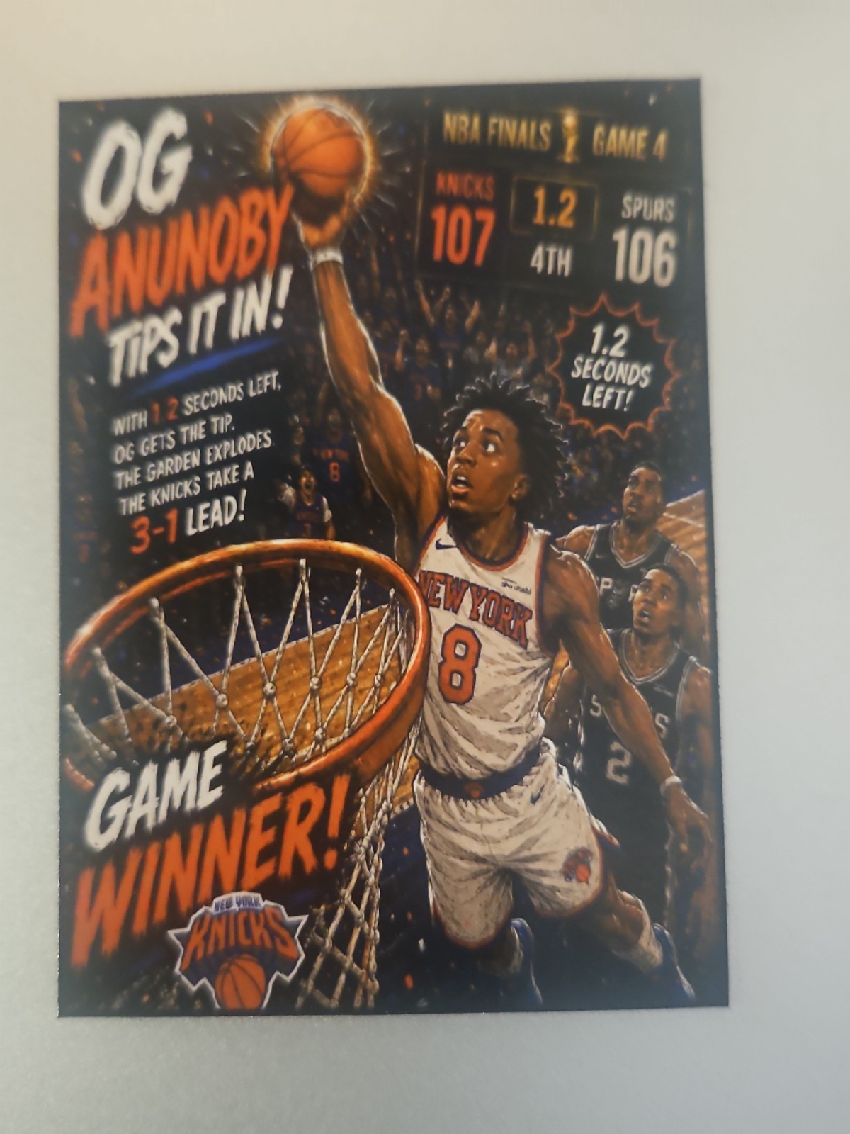 Knicks Custom Caricature Card – NBA Finals Game 4 OG Anunoby