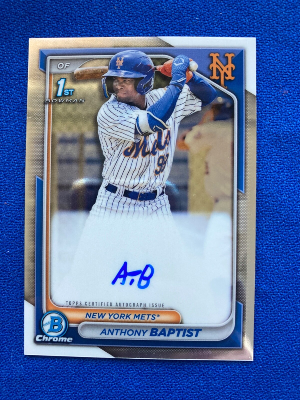 2024 Bowman – Chrome Prospect Autographs #CPA-AB Anthony Baptist (AU, RC)