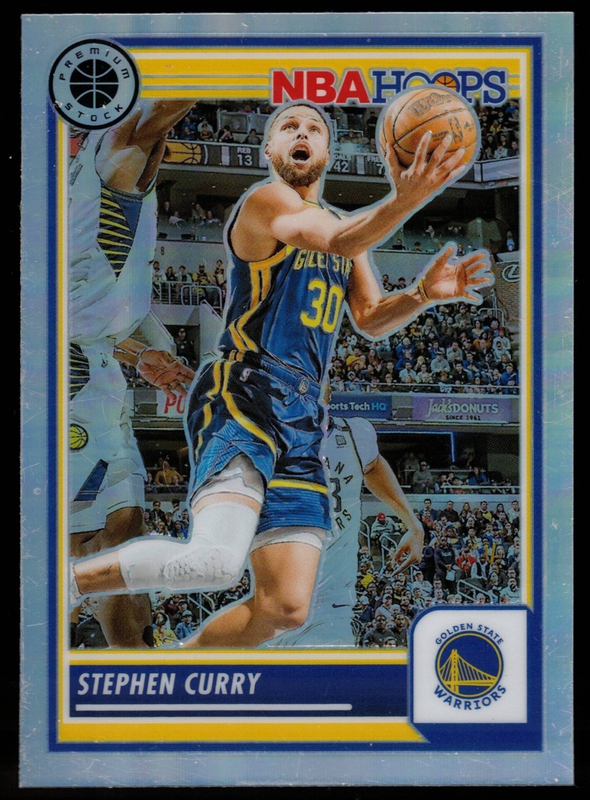Stephen Curry – 2023-24 Panini NBA Hoops Premium Stock Silver Holo Prizm #192