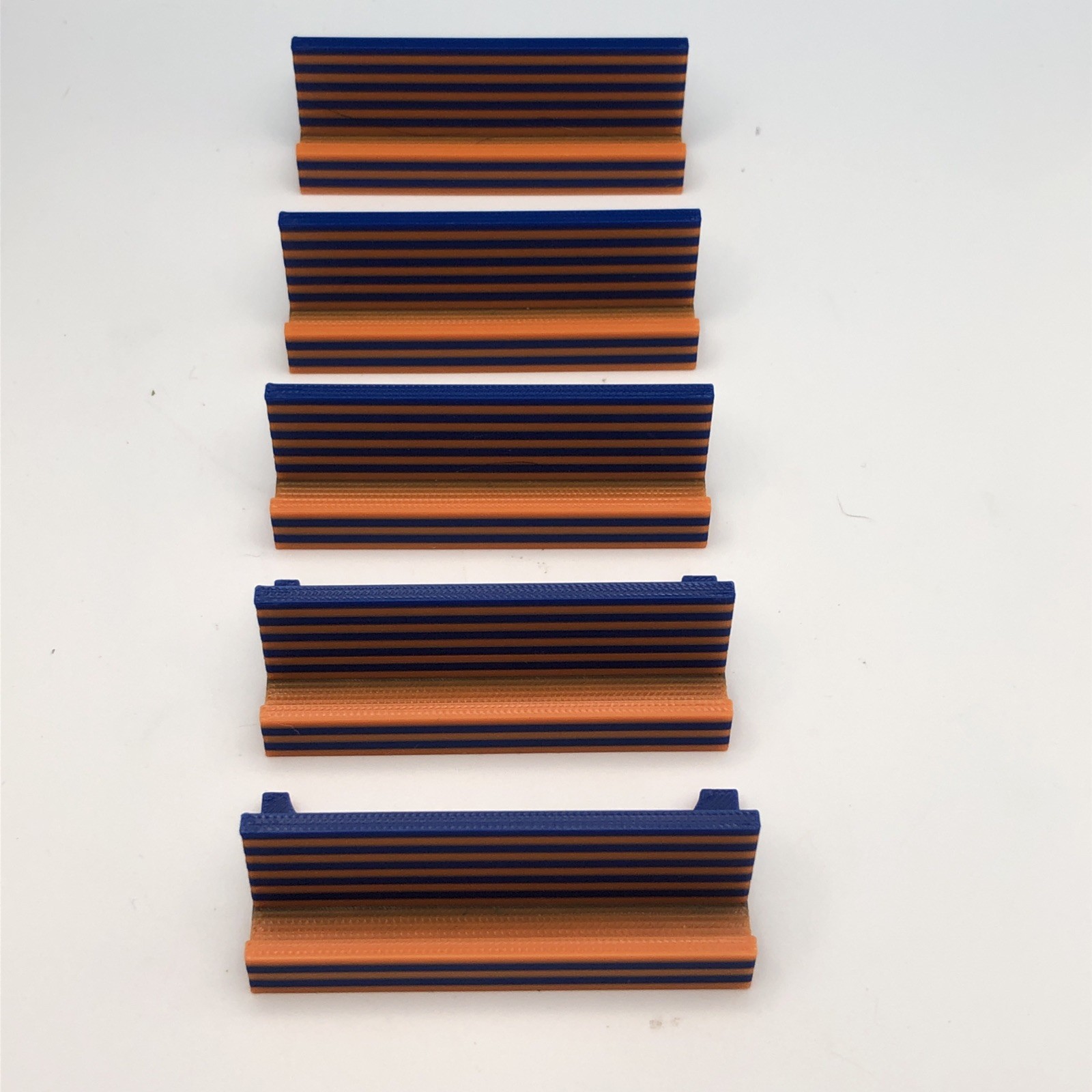 Trading Card Display Stands 5 3D Printed Mets Bears Broncos Knicks Blue Orange