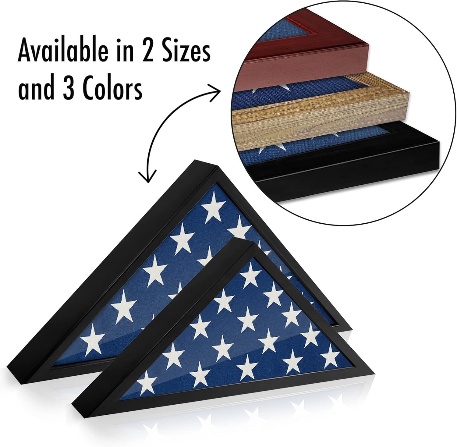 Timeless Black Flag Display Case for 3×5′ Ceremonial Flags – Gift for Veterans