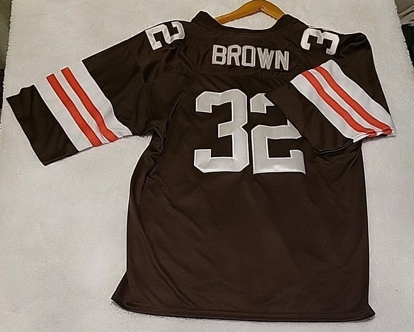 Jim Brown Cleveland Browns Throwback Jersey Size 54 Mitchell & Ness $5.00 Ship.