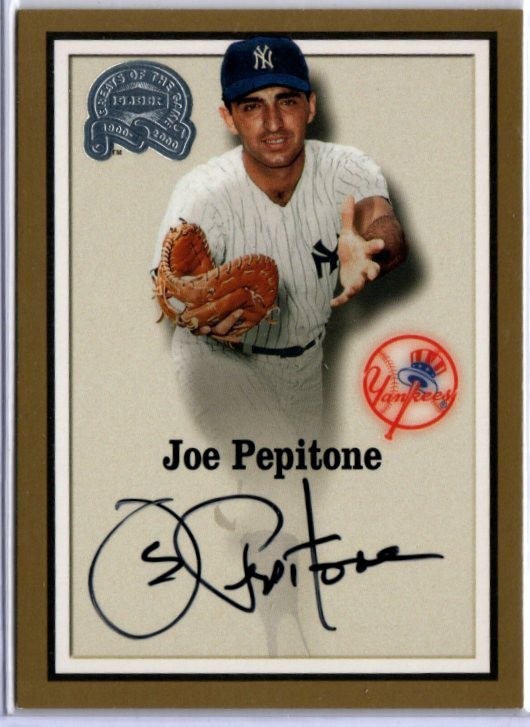 2000 Fleer Greats of the Game Baseball Joe Pepitone AUTO YANKEES