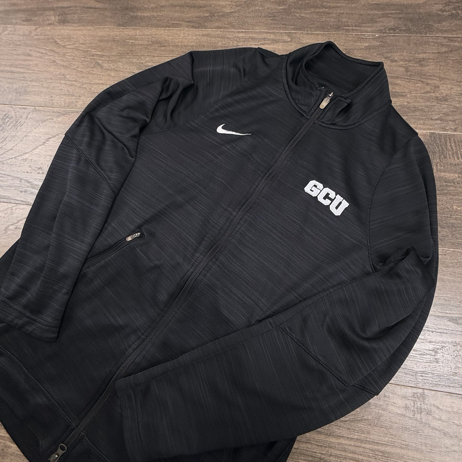 Nike Grand Canyon Antelopes Jacket Mens Large Black Full Zip GCU NCAA Dri-Fit