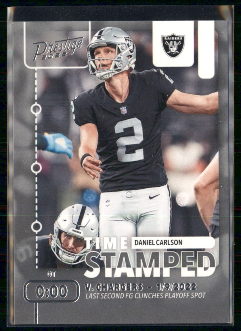 2022 Panini Prestige – Time Stamped Daniel Carlson #TS-10