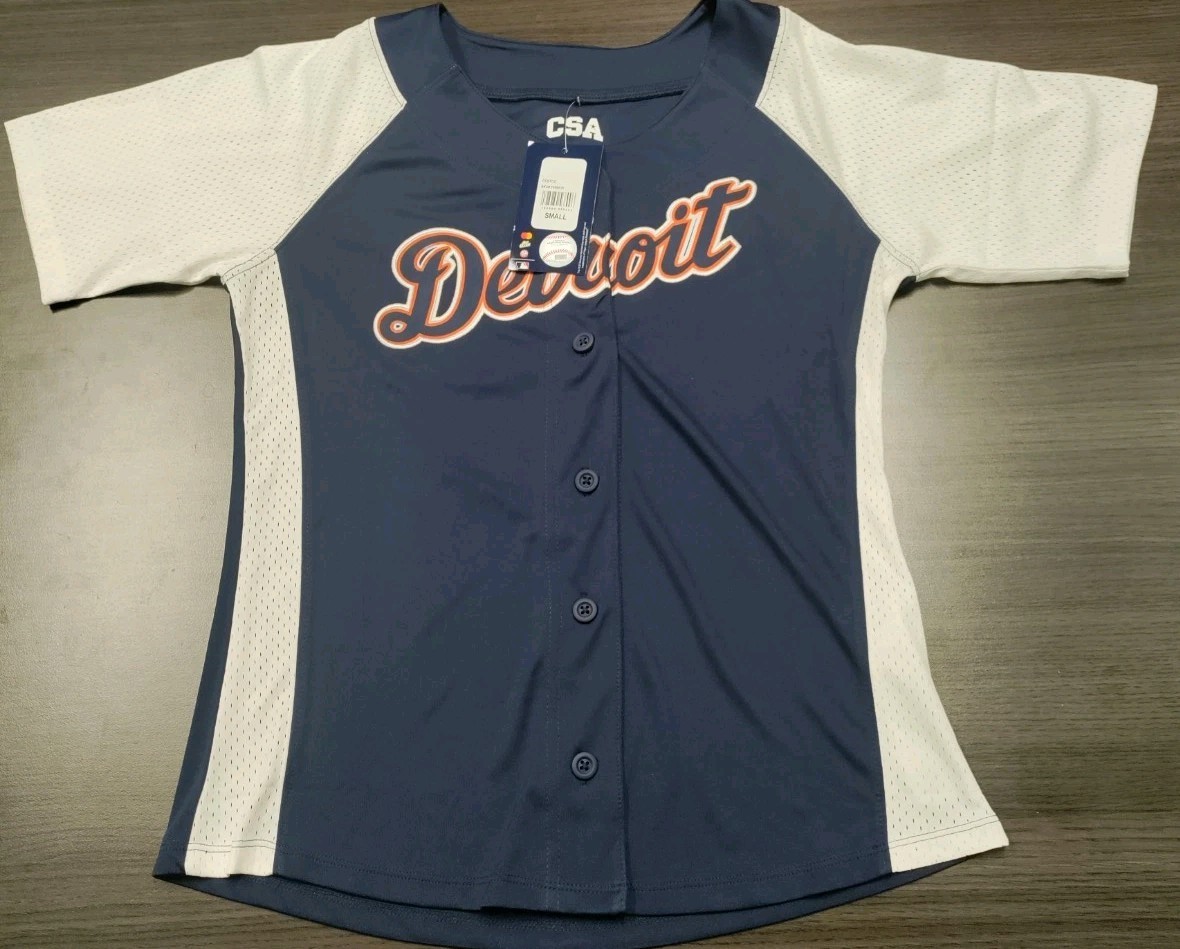 CSA DETROIT TIGERS WOMEN’S JERSEY. 100% POLYESTER