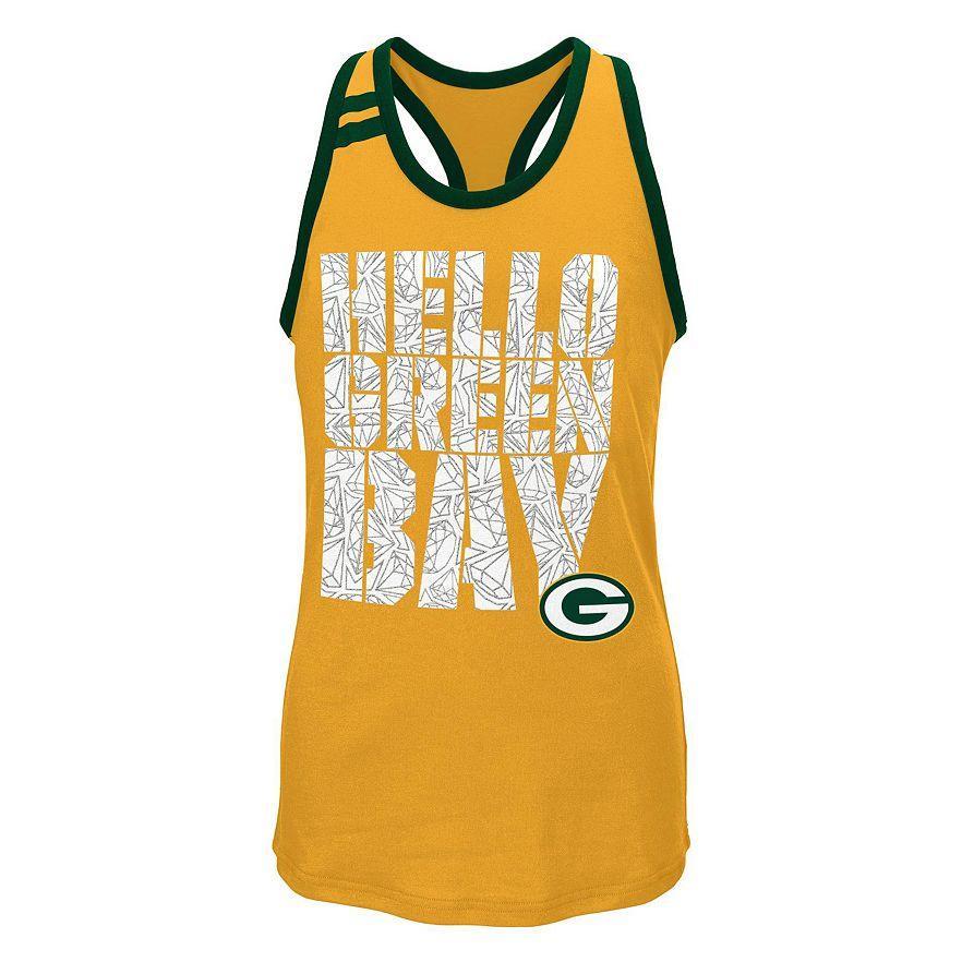 NWT Green Bay Packers NFL Youth Girls Princess-Cut Tank Top