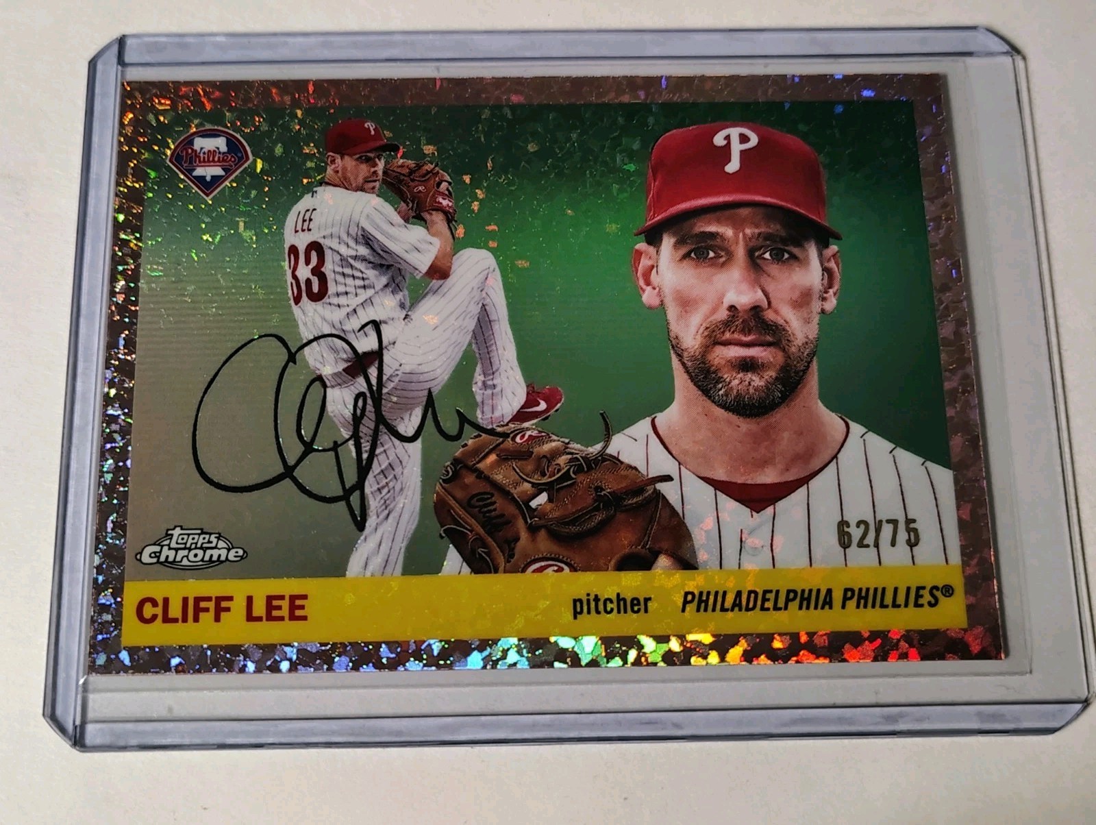 2025 Topps Chrome Platinum Cliff Lee Rose Gold Mini-Diamond /75 Phillies