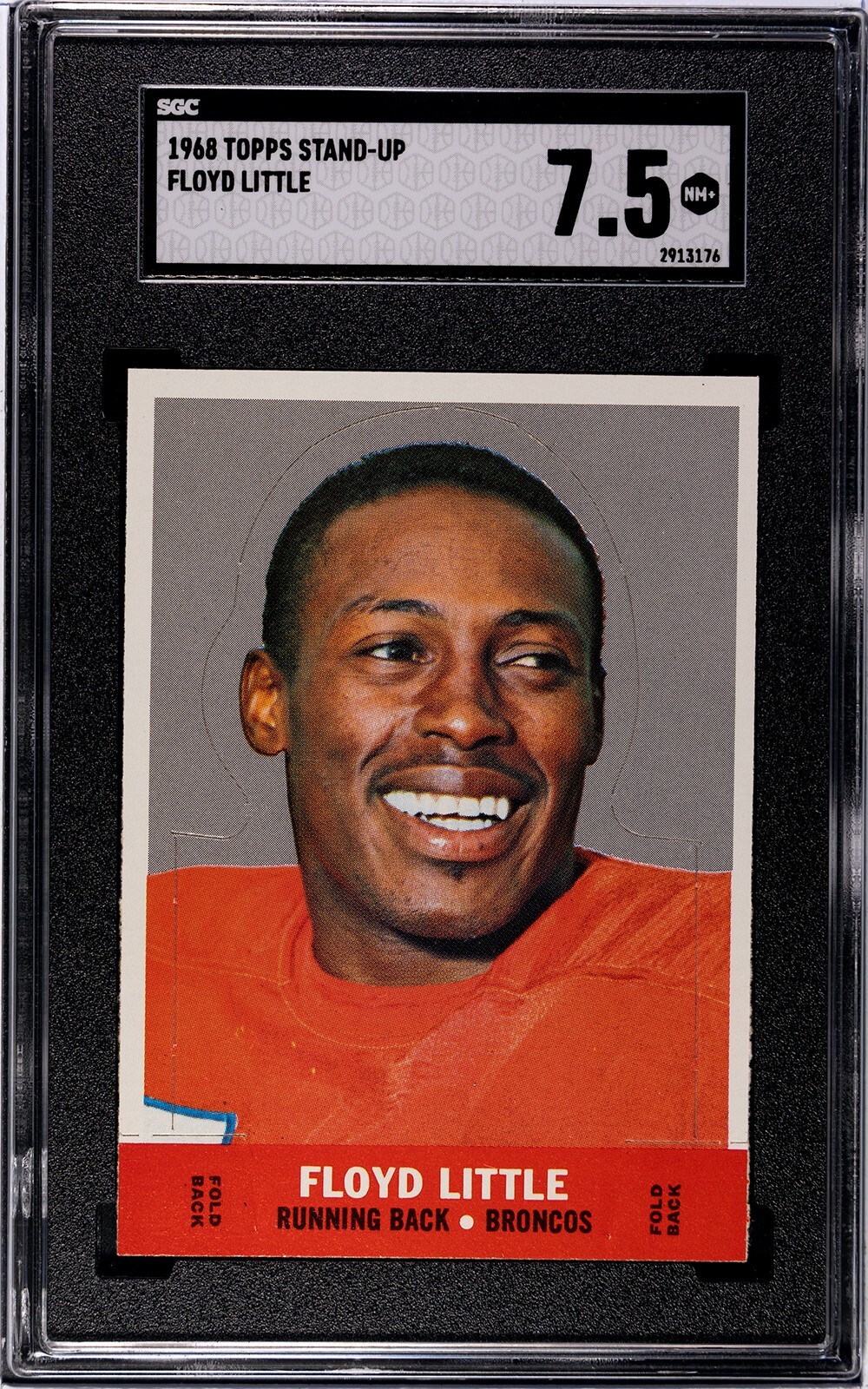 1968 Topps Stand-Up Floyd Little Rookie SGC 7.5 NM+ Denver Broncos HOF