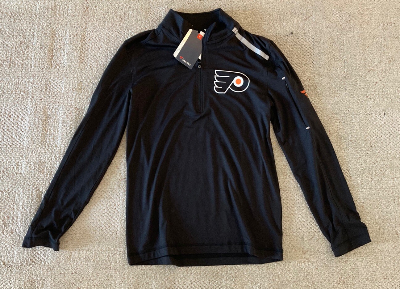 Philadelphia Flyers NHL Authentic Pro Fanatics Men’s 1/4 Zip Pullover NWT