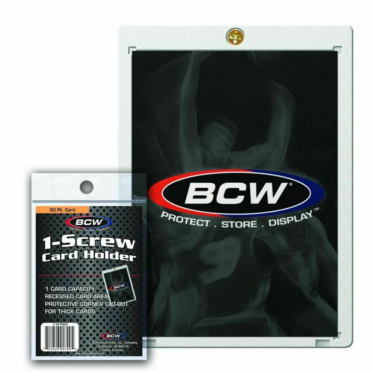 1 5 10 50 100 BCW 1-Screw Screwdown Trading Card Holder 20pt 50pt 120pt Recessed