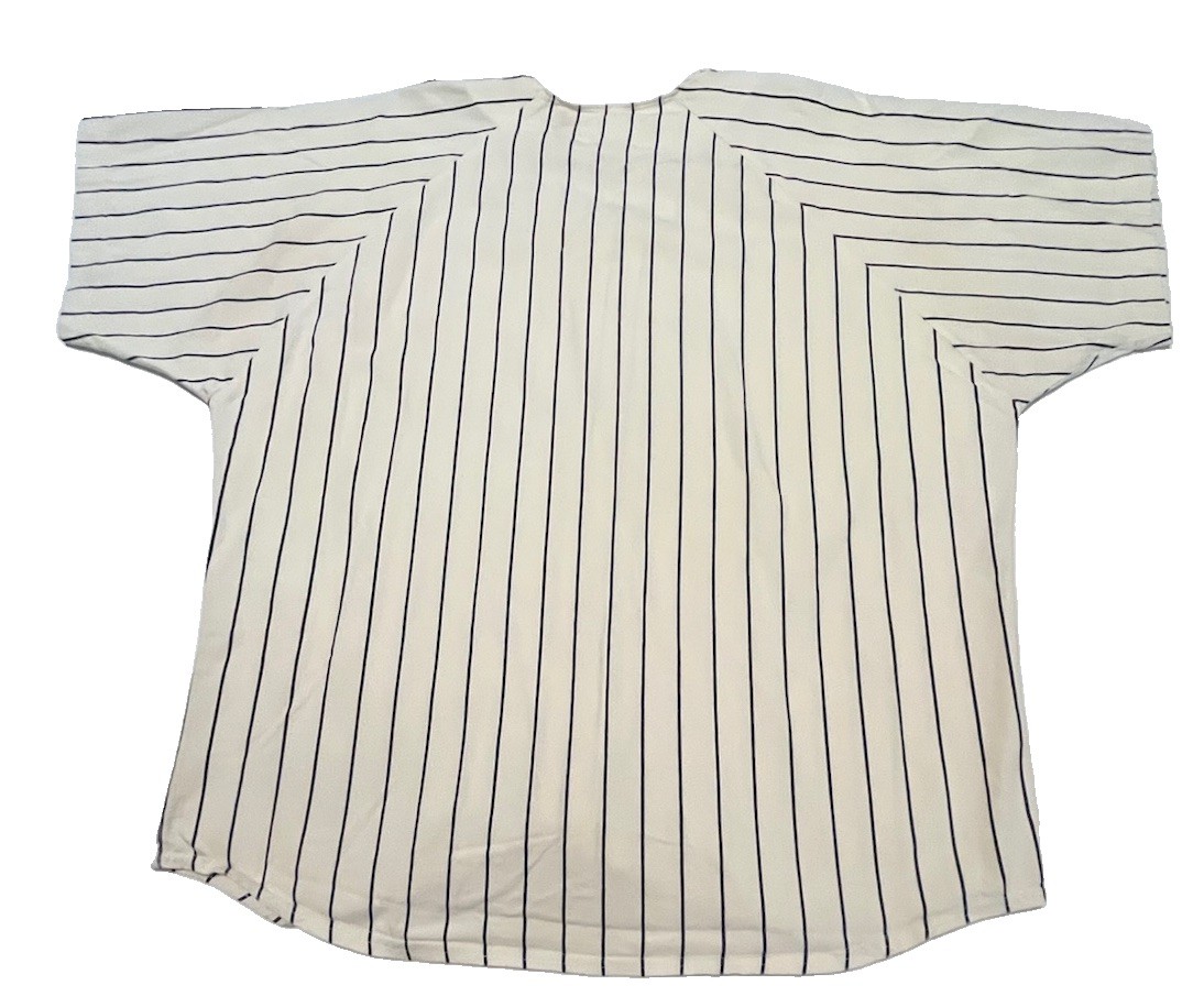 Russell Athletic Vintage 90s MLB Baseball Jersey USA Pin Stripe Blank Large