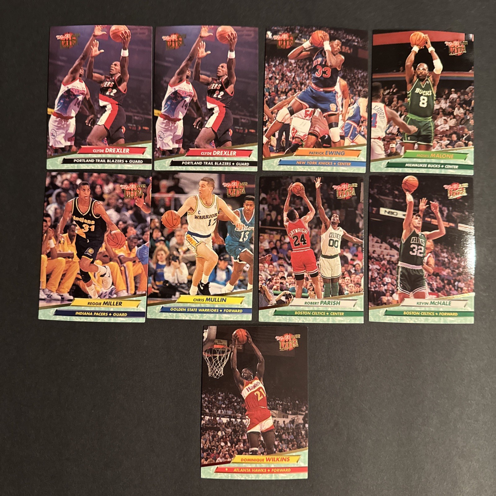 1992-93 Fleer Ultra – Lot of 9 NBA Basketball Cards Hall of Famers Only