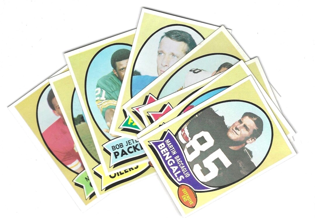 1970 TOPPS FOOTBALL CARD SINGLES  75¢ EACH w/DISCOUNT $2.50 MINIMUM*