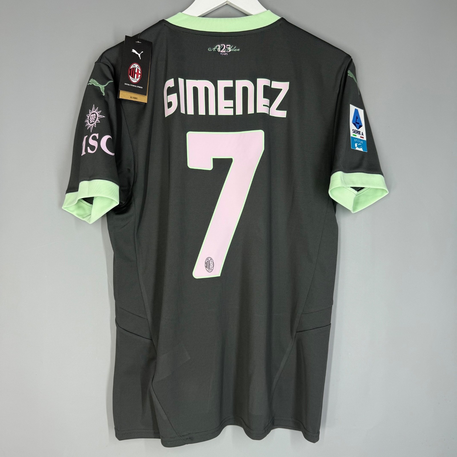 BNWT AC MILAN ITALY 2024 2025 THIRD FOOTBALL SHIRT JERSEY MAGLIA #7 GIMENEZ