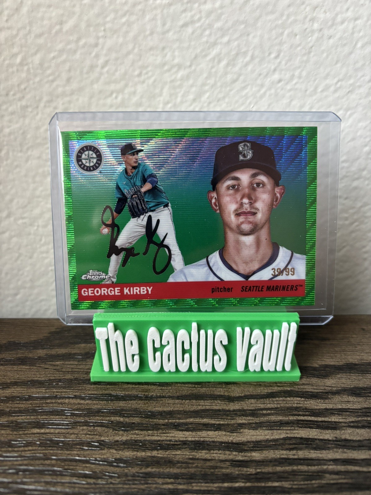 2025 Topps Chrome Platinum George Kirby Green Wave Refractor /99 #125