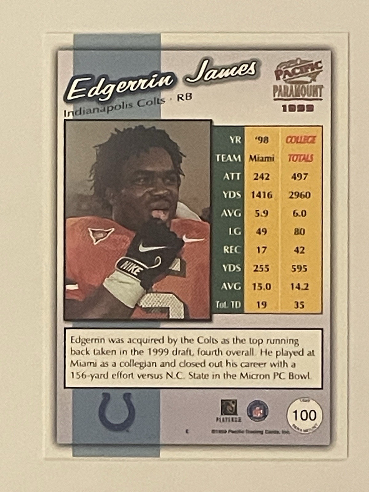 Edgerrin James 9 Rookie Card (RC) Lot – Various Sets, Insert + Base