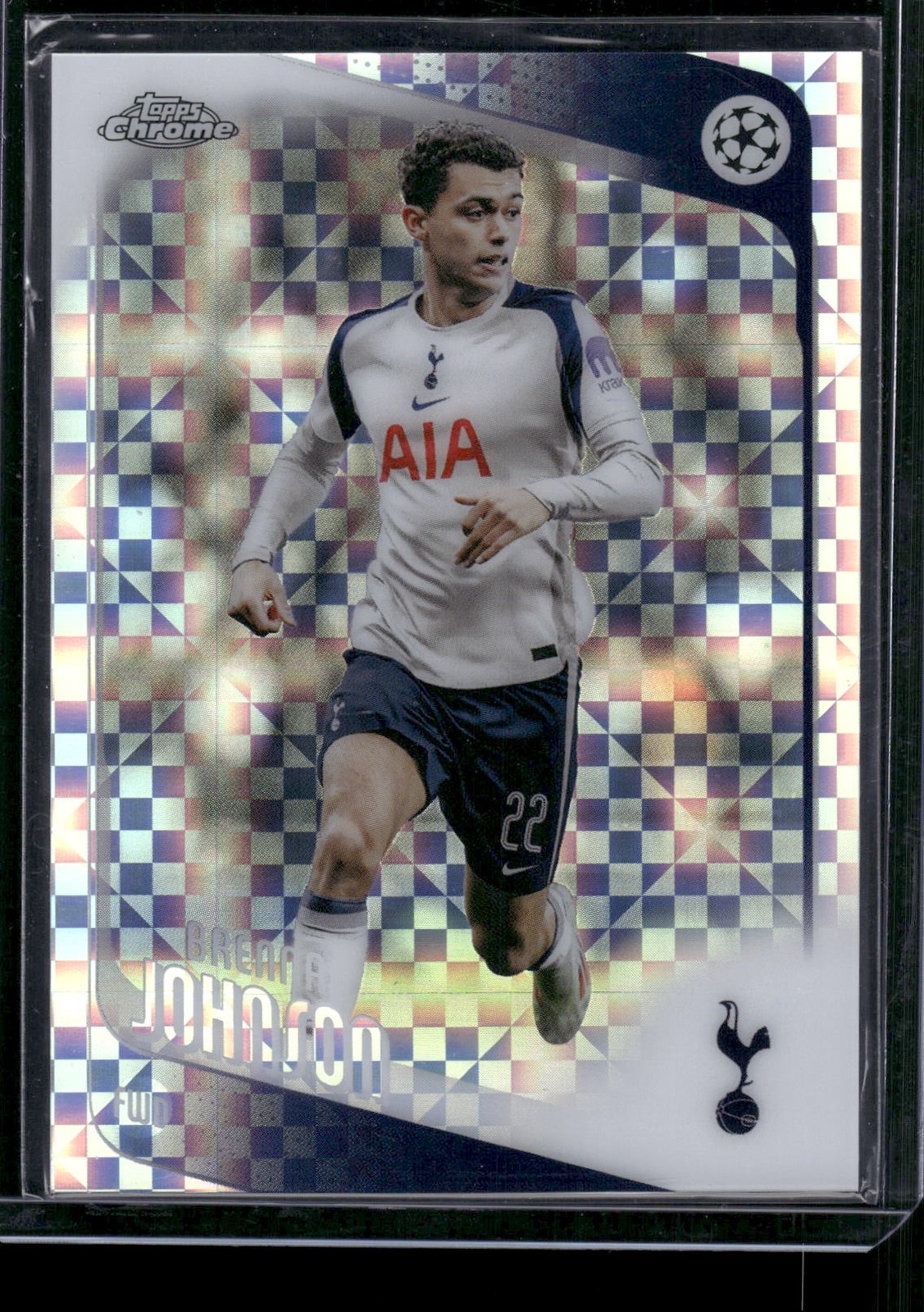 2025-26 Topps Chrome UEFA #18 Brennan Johnson X-Fractor Refractor