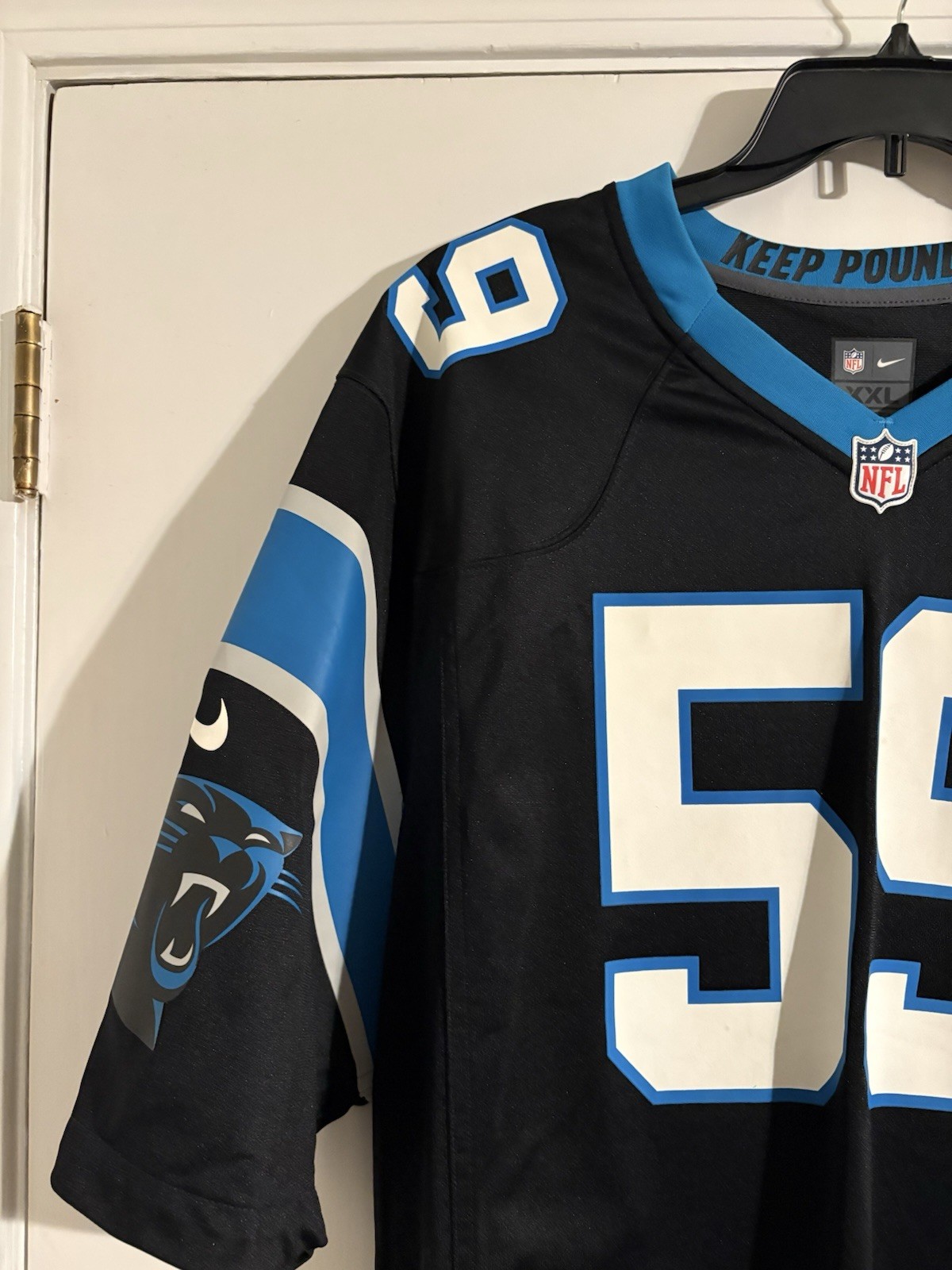 Nike Carolina Panthers Luke Kuechly #59 NFL Jersey Men’s XXL Black/Blue/White