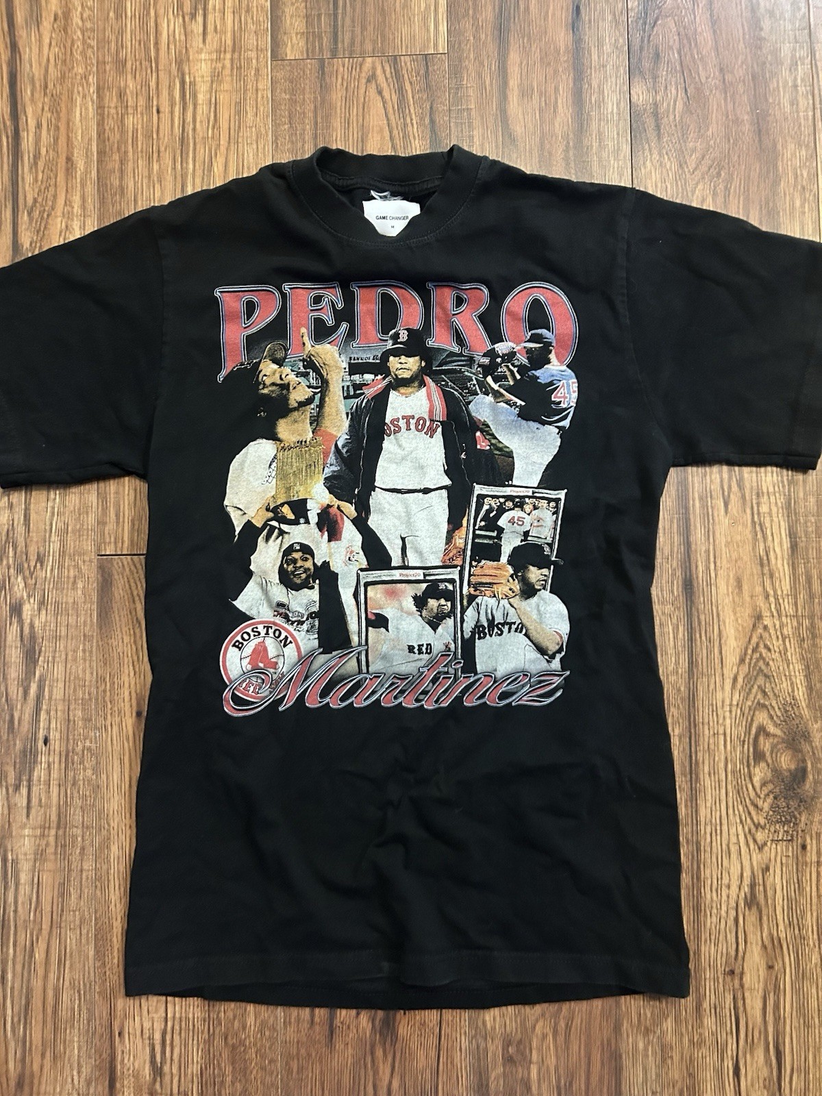 Men’s Pedro Martinez Boston Red Sox T Shirt Size Medium Game Changer Brand Black