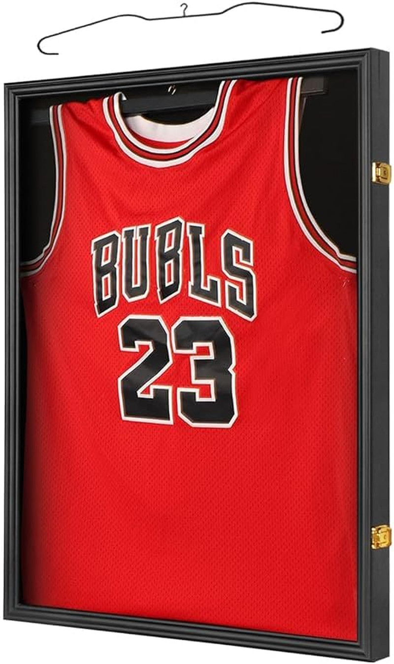 Jinchuan Jersey Frame Display Case Shadow Box Lockable with UV Protection for Ba