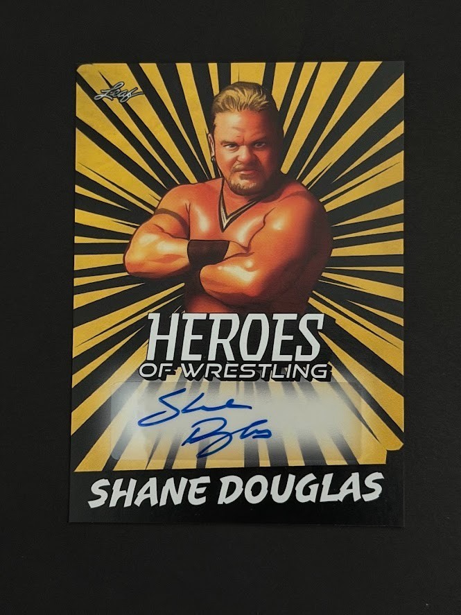 Shane Douglas 2023 Leaf Heroes Of Wrestling Autograph Gold Card # BASD1 WWE ECW