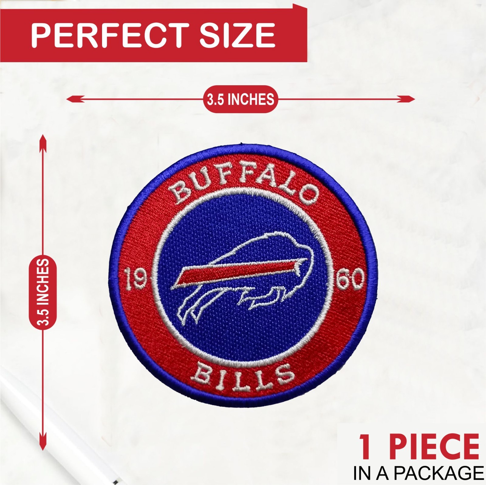 Buffalo Bills NFL Team Logo Iron On Patch – Sew Patch – Embroidered Patch