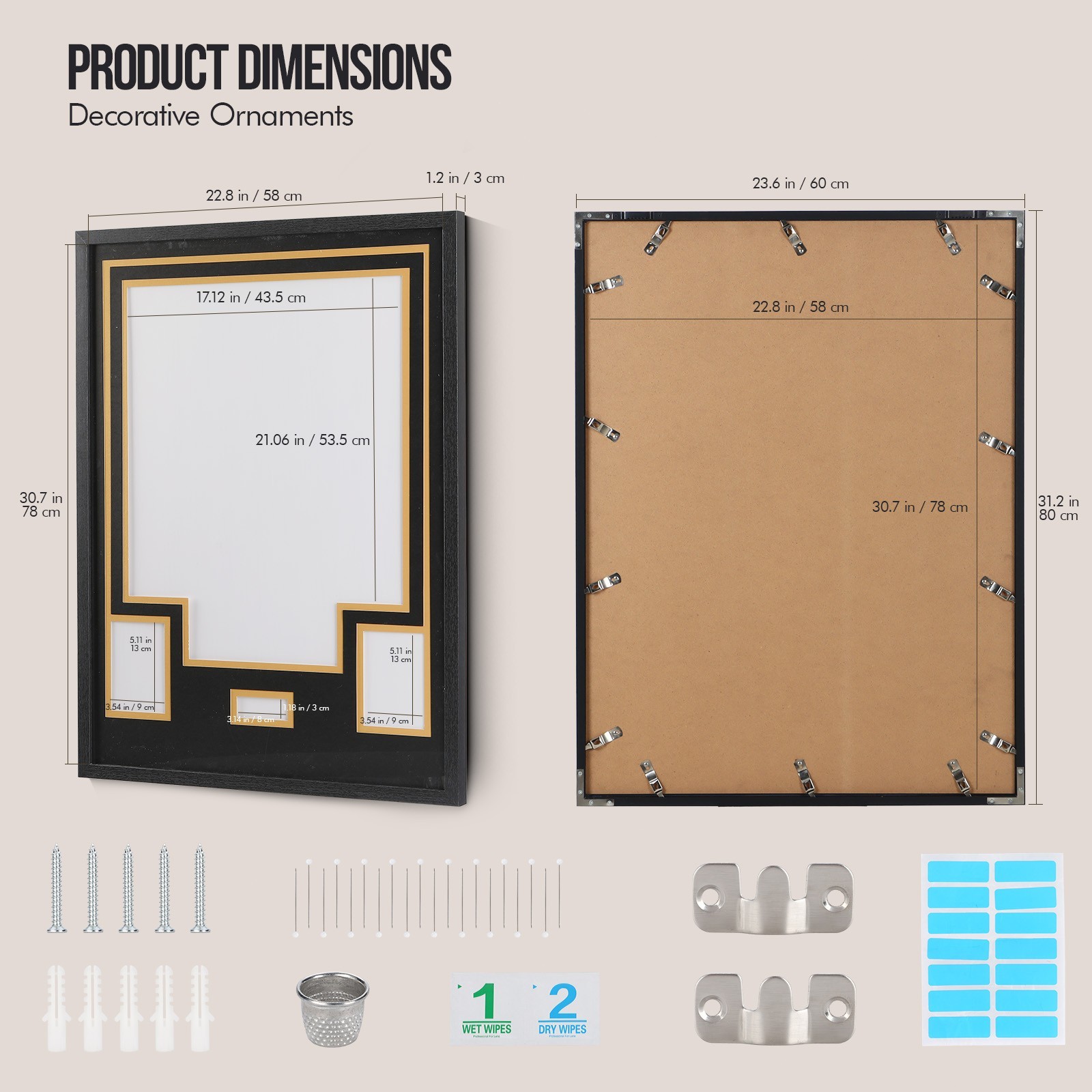 Black & White Jersey Display, Wall Mount Frame w/ Mat, Photo Slot & Hardware