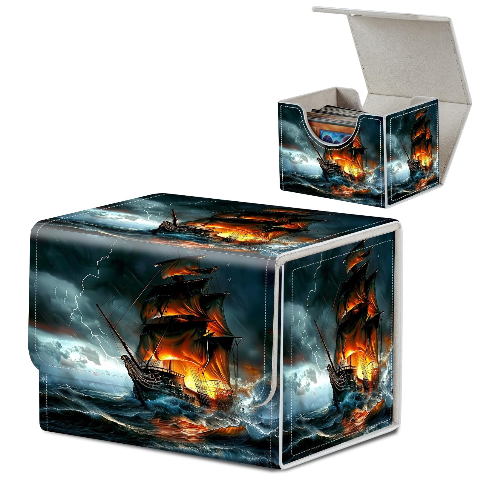 BVCLKJPOI Card Deck Box for MTG, Microfiber Lining and Waterproof PU Leather …