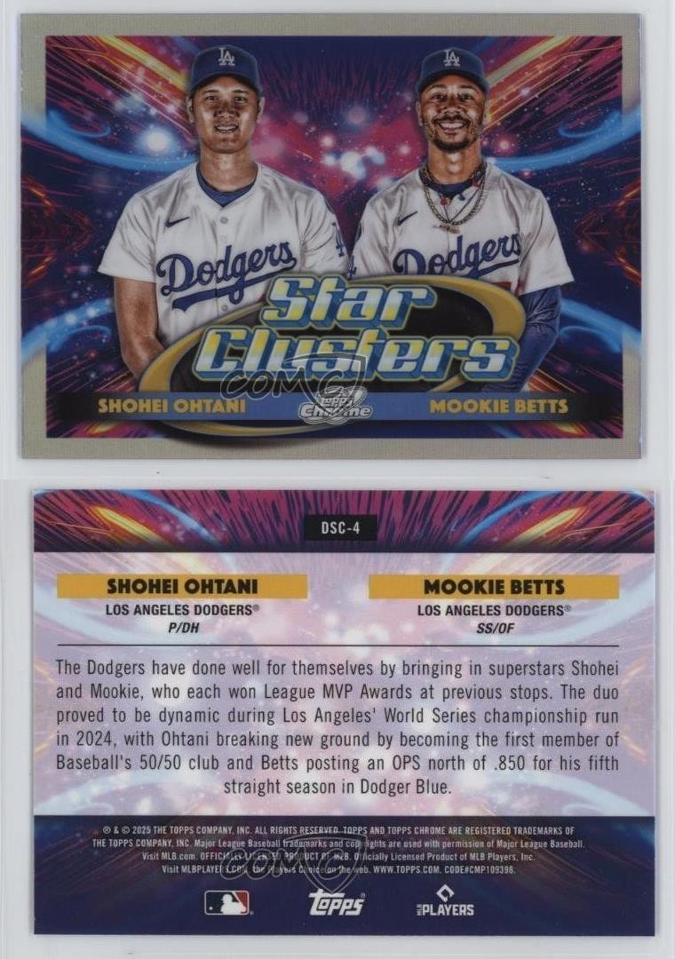 2025 Topps Cosmic Chrome Star Clusters Shohei Ohtani Mookie Betts #DSC-4 1t2r