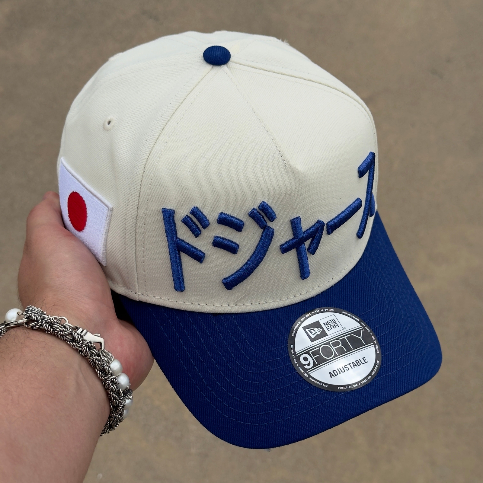 NEW Blue Los Angeles Dodgers Japanese Text New Era 9Forty Adjustable One Size A-