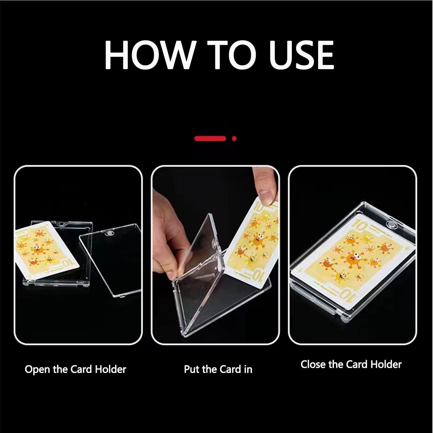 5/10/20/30/50 Pack Magnetic Trading Card Holders 55PT One-Touch UV Protection US