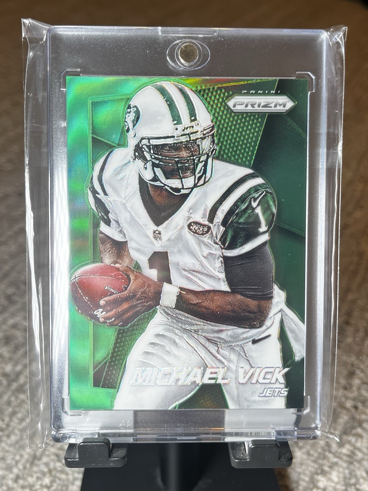2014 Panini Prizm Michael Vick #176 Green Prizm Jets Insane Color Match