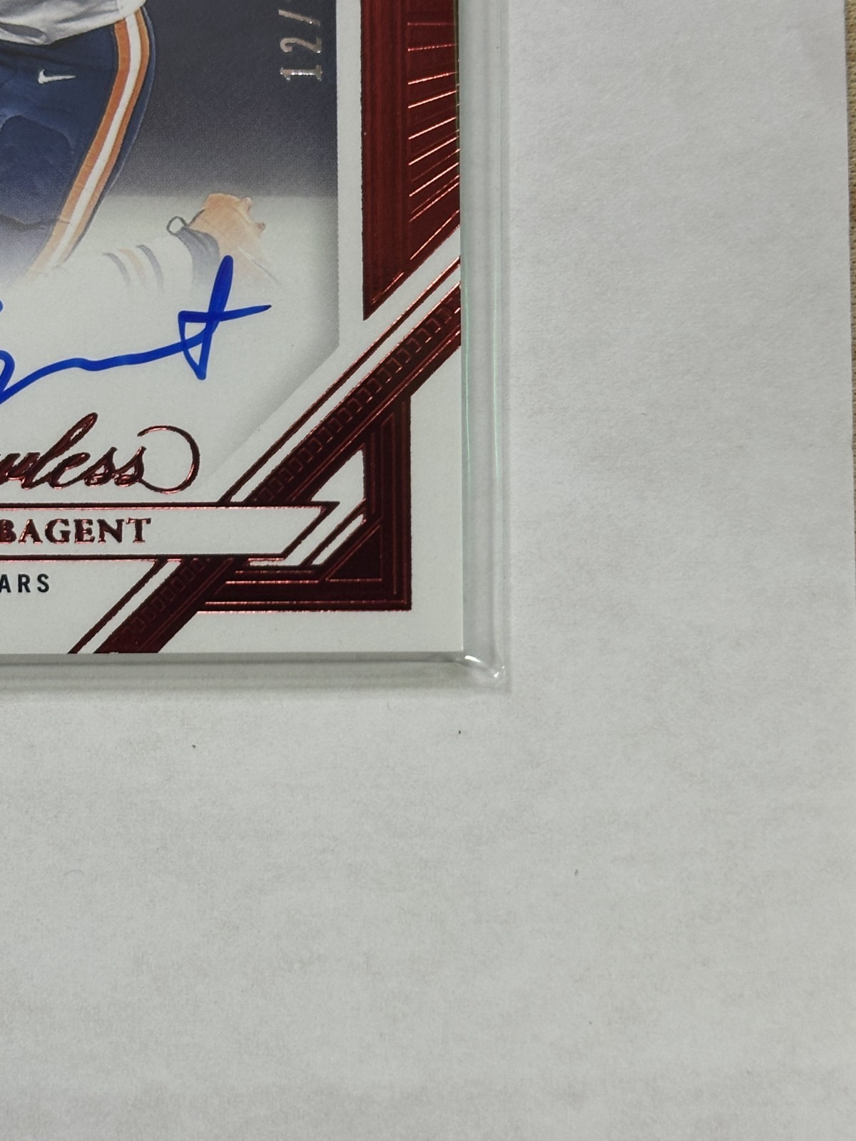 Tyson Bagent Ruby Auto /15 (2023) Panini Flawless Football #RFS-TBA Bears