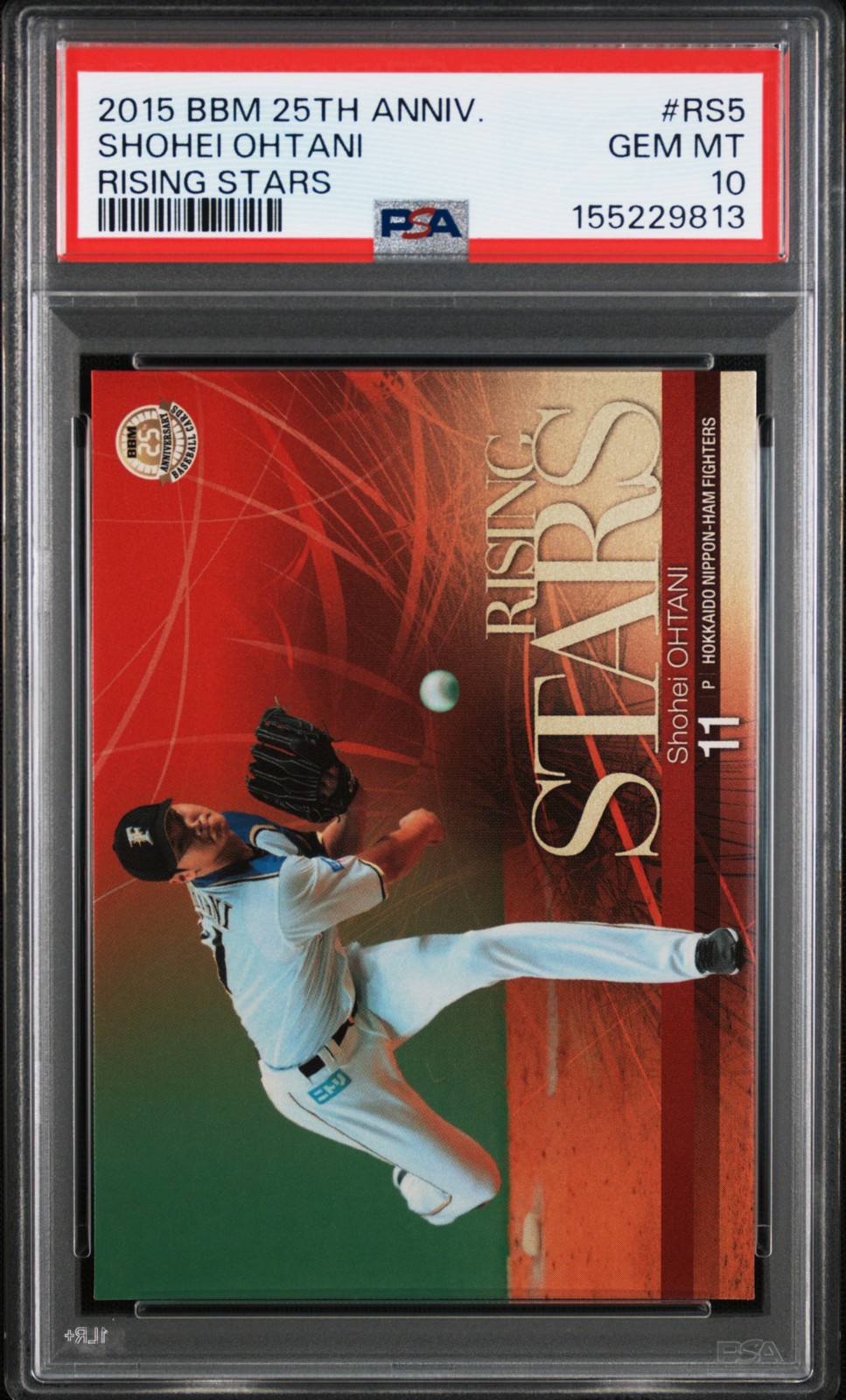 2015 BBM 25TH ANNIVERSARY RISING STARS #RS5 SHOHEI OHTANI ROOKIE RC PSA 10