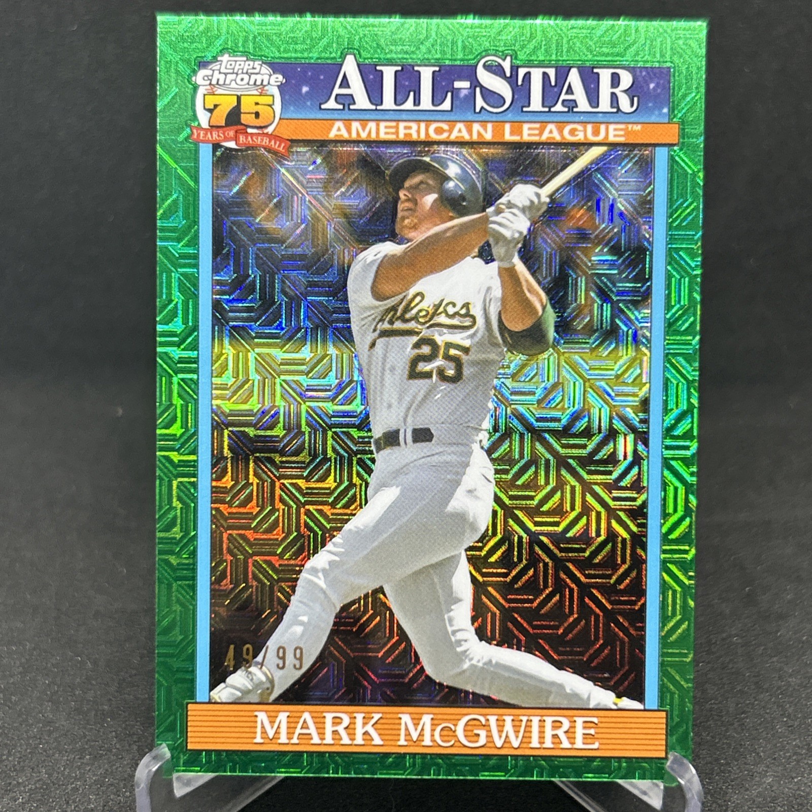 2026 Topps Series 2 Mark McGwire 1991 Topps Crome All-Stars Green Mojo /99