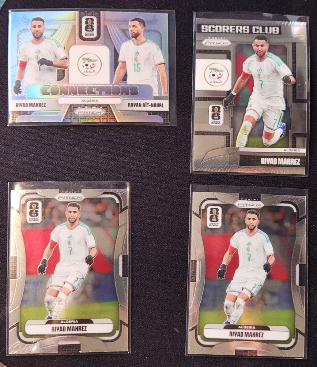 RIYAD MAHREZ/R. NOURI 4-CARD LOT 2026 Panini Prizm FIFA Club World Cup ALGERIA
