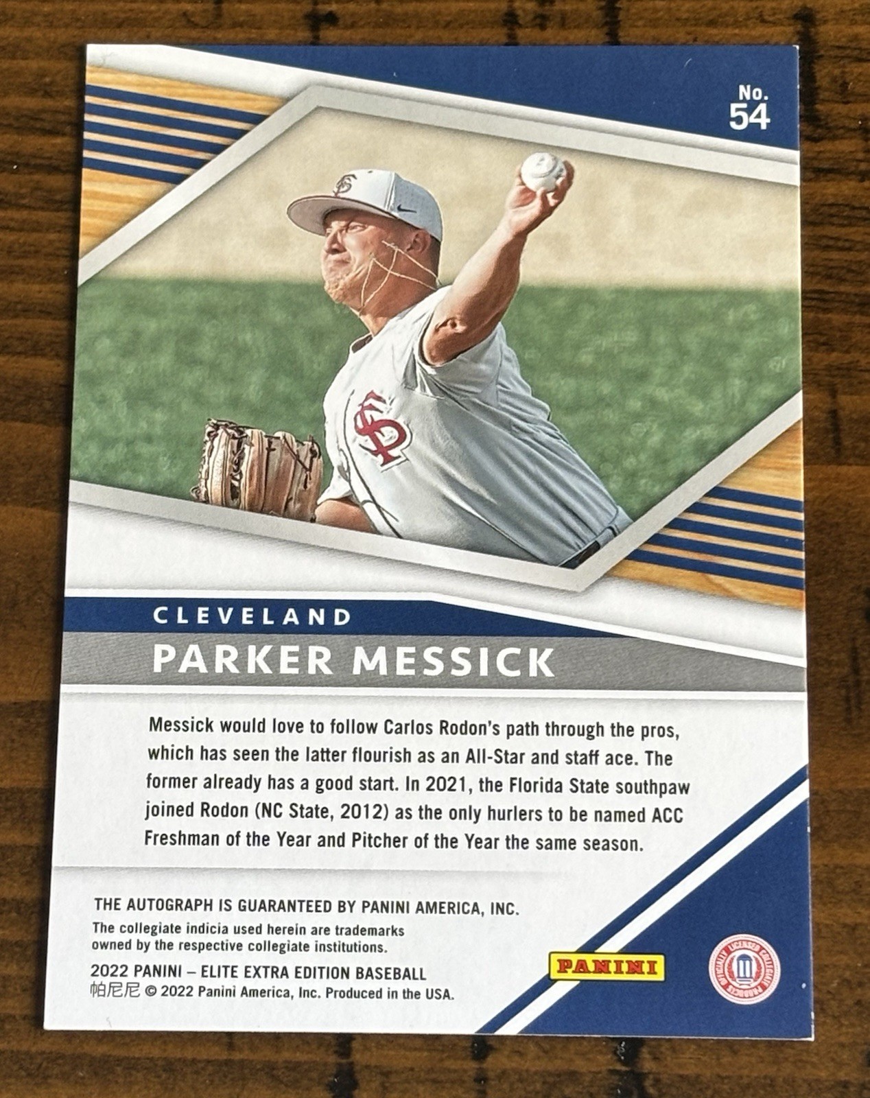 Parker Messick – 2022 Panini Elite Extra Edition – #54 Signatures (AU, RC)