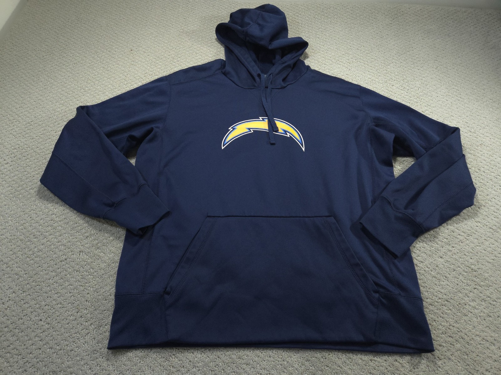 Los Angeles Chargers Hoodie Mens Large Blue Nike Therma Fit Pullover NFL