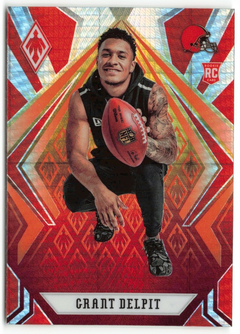 2020 Panini Phoenix Fire Burst Grant Delpit RC Cleveland Browns #160 Rookie
