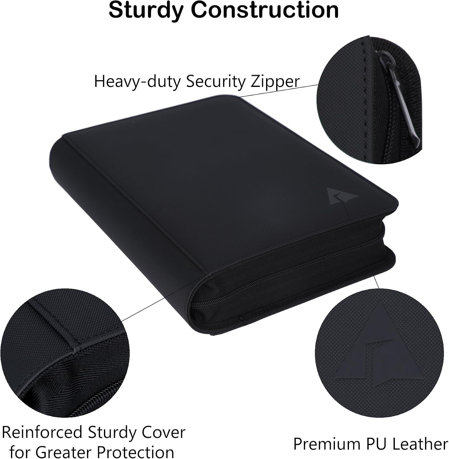 4-Pocket Binder for Semi Rigid Card Holders, Holds 208 Semi Rigid Card Holder, S