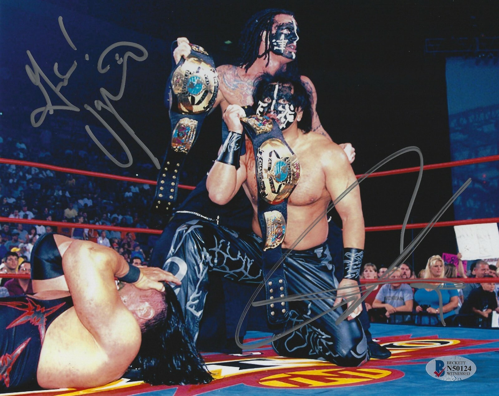 Vampiro & Great Muta Signed 8×10 Photo BAS COA New Japan Pro Wrestling WCW Belt