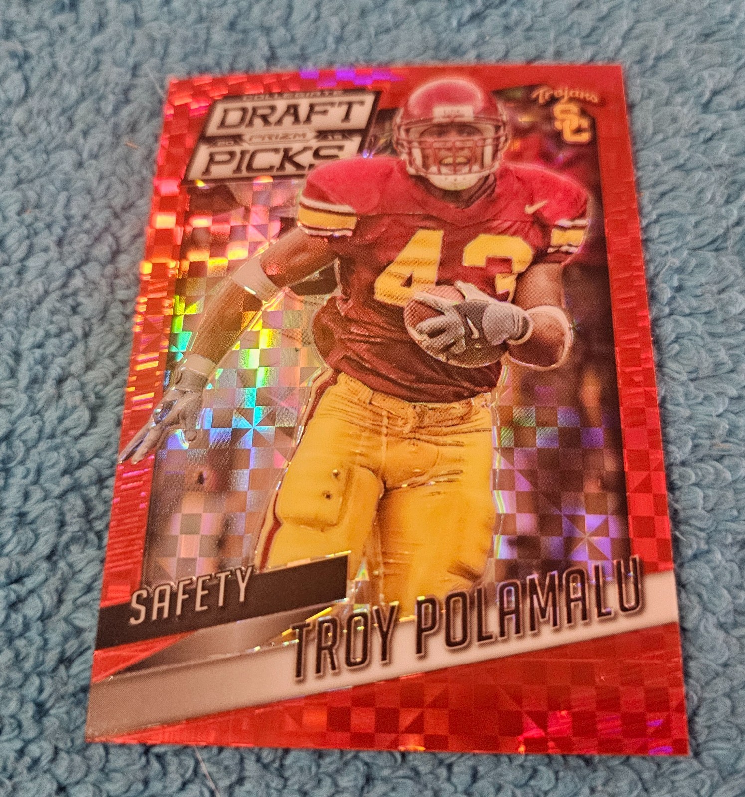 2015 Panini Prizm Draft Picks Troy Polamalu USC Red Power #98