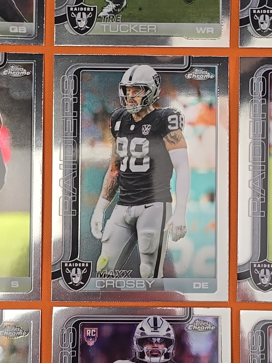 ⚫️⚪️⚫️ 2025 TOPPS CHROME LAS VEGAS RAIDERS COMPLETE BASE TEAM SET (12 CARD LOT)