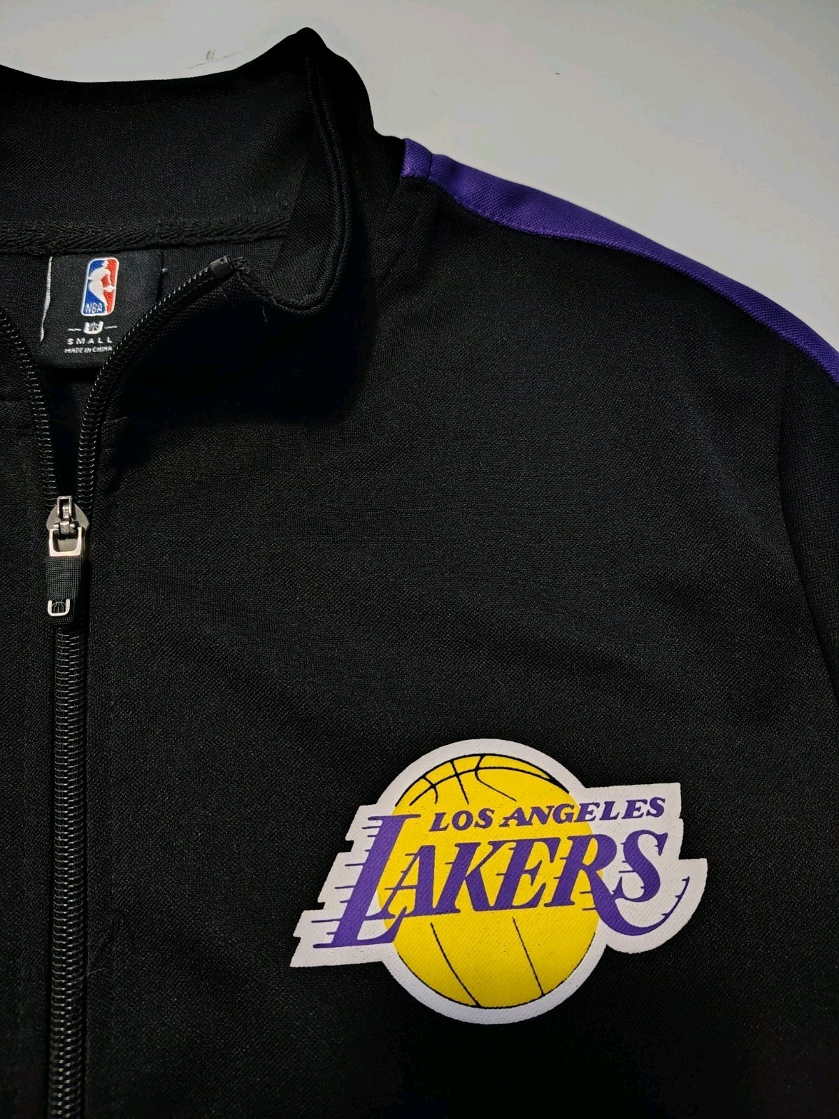 NBA Los Angeles Lakers Full Zip Track Jacket Unisex Adult Small Black Basketball