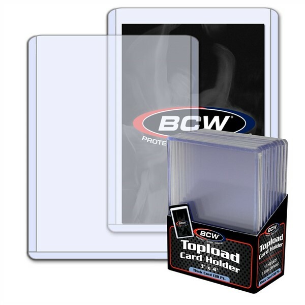 Pack / 10 BCW 3.5mm 138 Pt Thick Memorabilia Jersey Trading Card Topload Holders