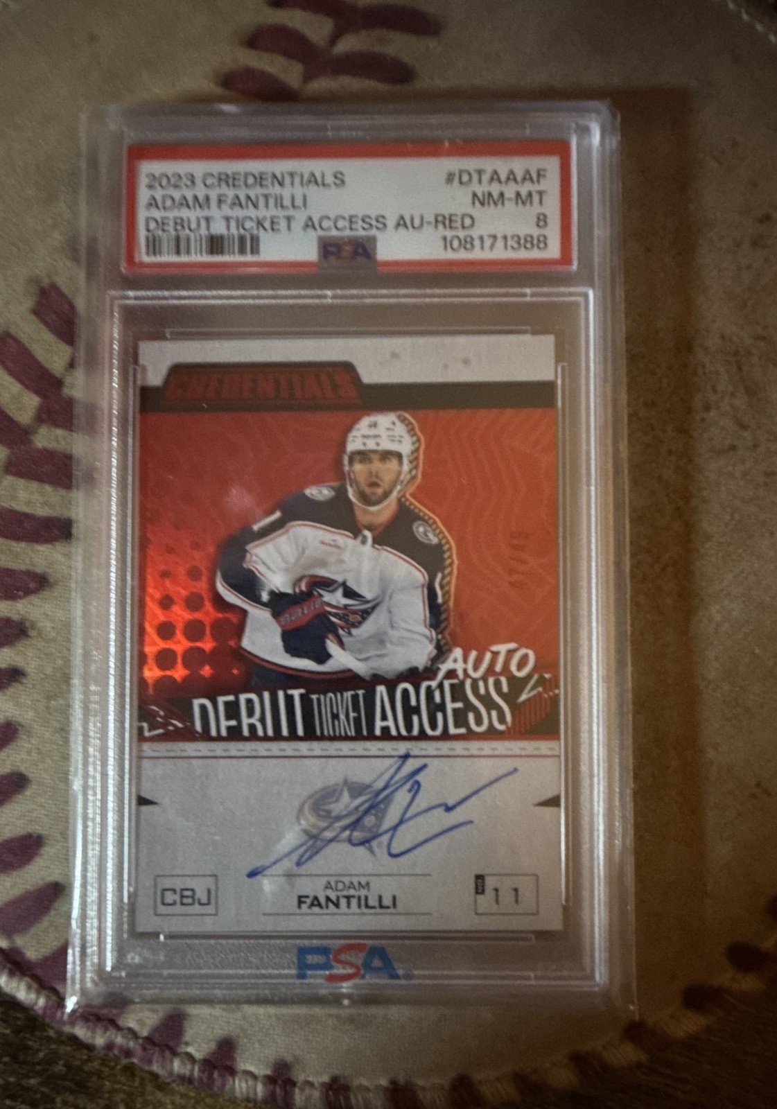 2023-24 Upper Deck Credentials – Debut Ticket Access Autographs Adam Fantilli…