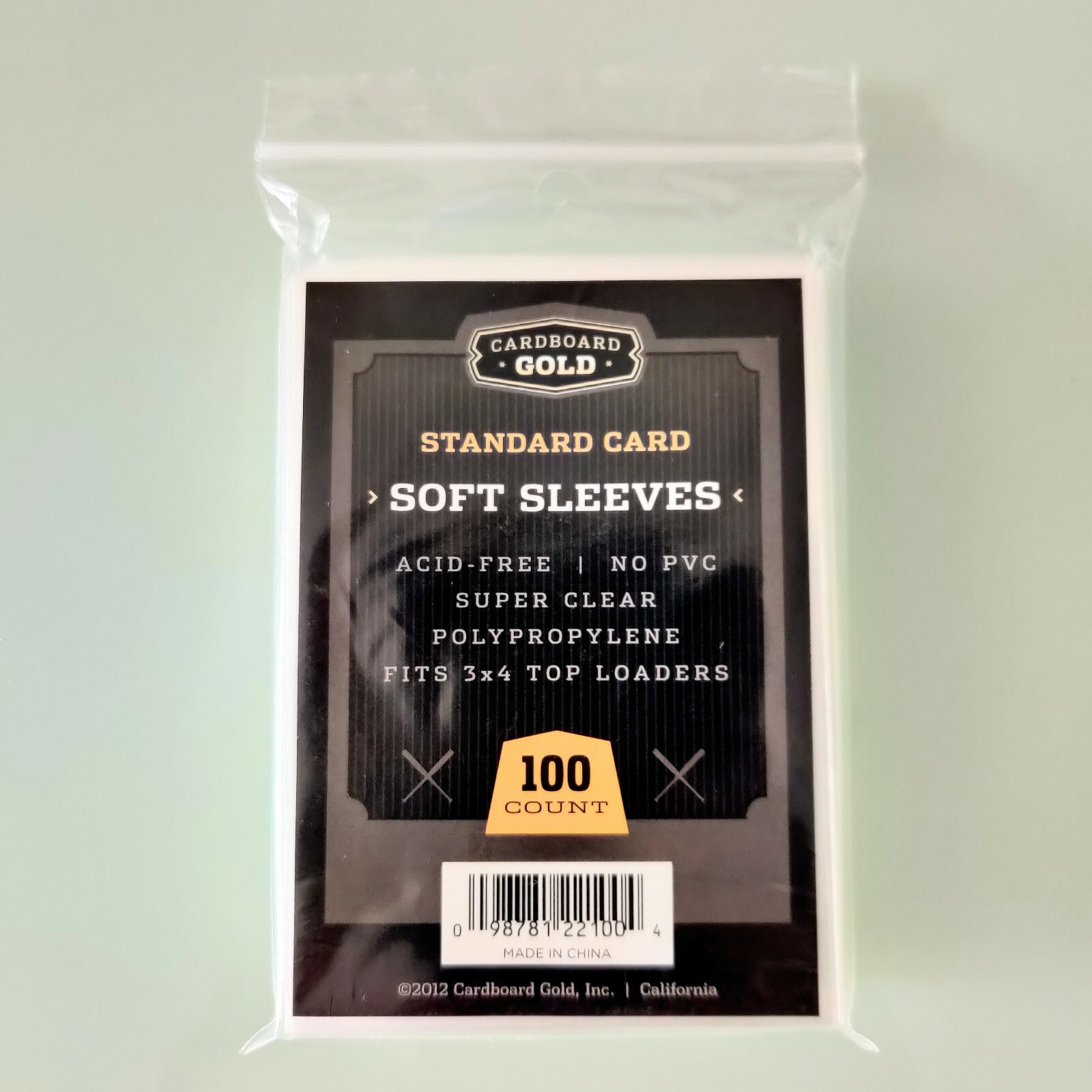 CardBoard Gold Penny Card Sleeves (100 ct) Soft Standard 2-5/8″ x 3-5/8″ Sleeve