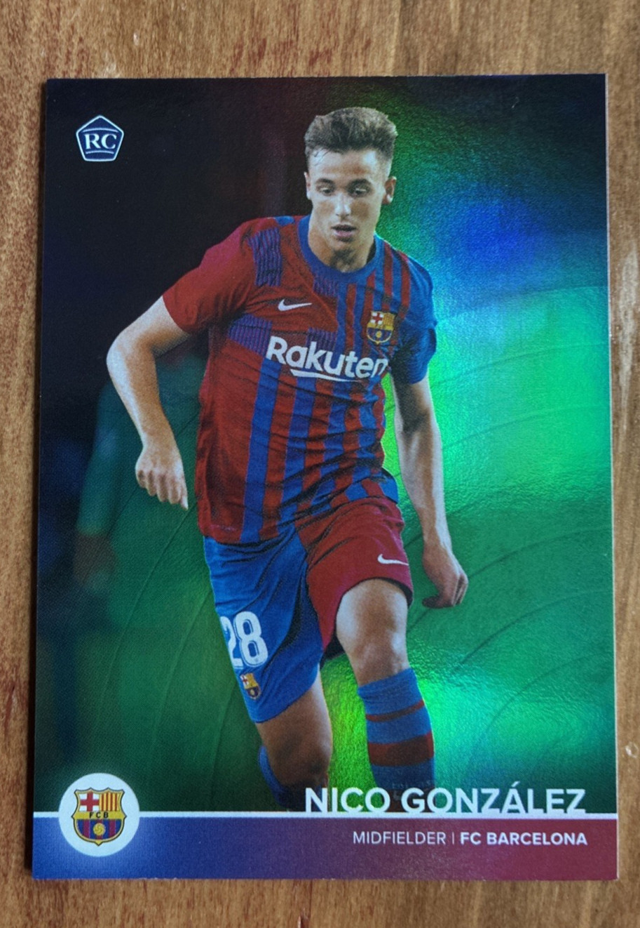 2021-22 Topps Barcelona Team Set NICO GONZALEZ RC Green Foil #72/75